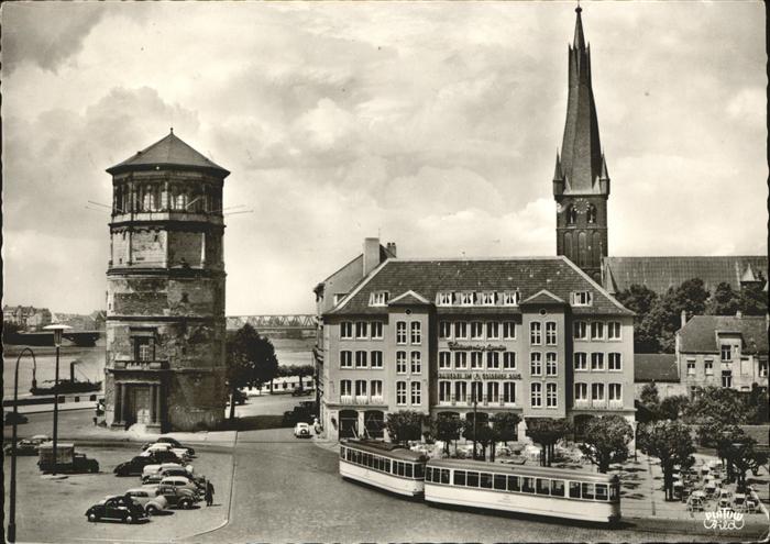 Strassenbahn Düsseldorf Burgplatz Schlossturm Lamber