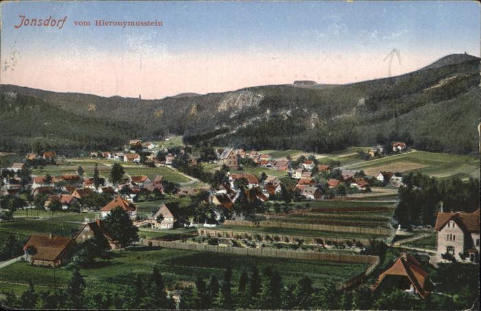 Jonsdorf Panorama vom Hieronymusstein Zittauer G