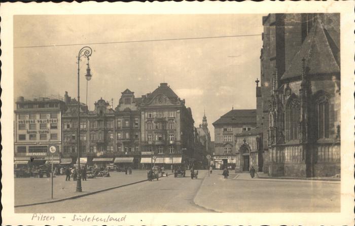 Pilsen Plzen Czechia Namesti Strassenpartie Markt Sudetenlan