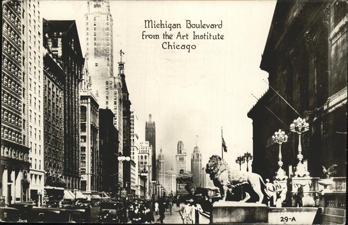 Chicago Illinois Michigan Boulevard from the Art Institute