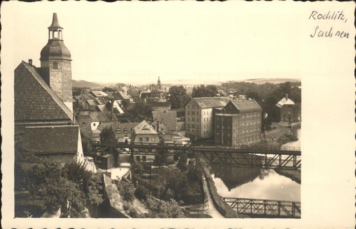 Rochlitz Sachsen Partie an der Mulde Brücke Kirche