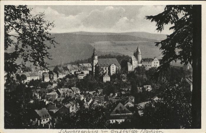 Schwarzenberg Erzgebirge Teilansicht Kirche