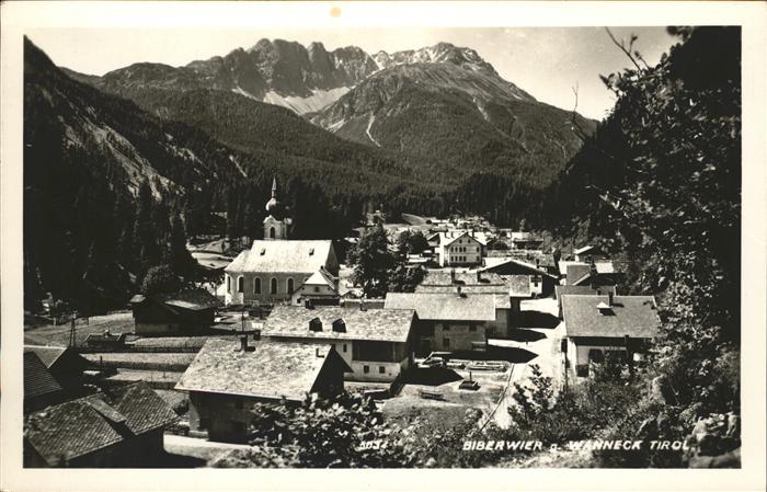 Biberwier Tirol Teilansicht gegen Wanneck Mieminger Ket