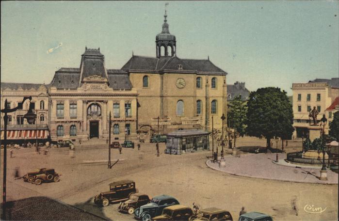 Le Mans Sarthe Place de la Republique et eglise de la