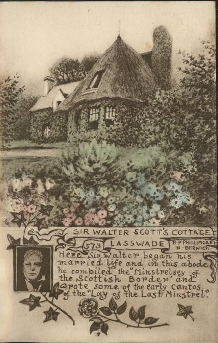 Midlothian Scotland Sir Walter Scott s Cottage Lasswalde Kuenstlerkarte