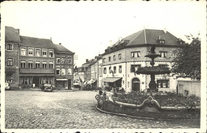 Saint-Hubert Moselle La Place du Marche Brunnen
