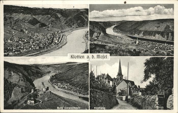 Klotten Ortsansicht Burg Coraidelstein Kirchweg