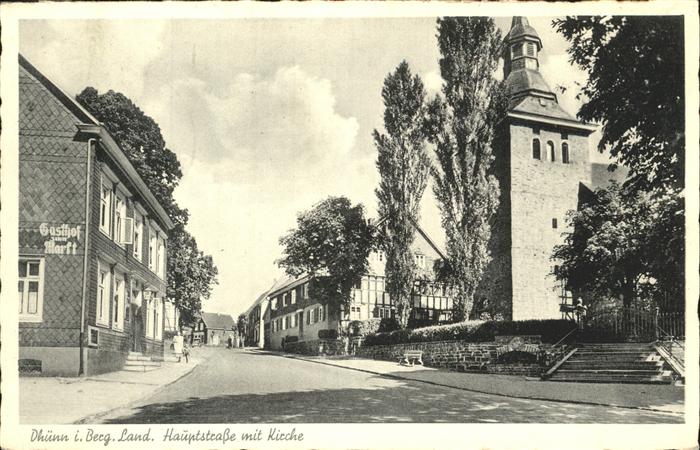 Dhuenn Wermelskirchen Hauptstrasse mit Kirche