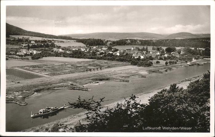 Wehrden Blick auf Weser und Wehrden