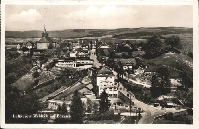 Waldeck Edersee Blick auf Waldeck