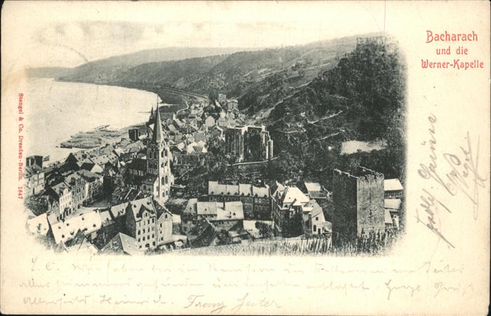 Bacharach Rhein Bacharach und die Werner Kapelle