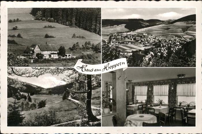 Willingen Sauerland Ortsansicht und Haus am Hoppern