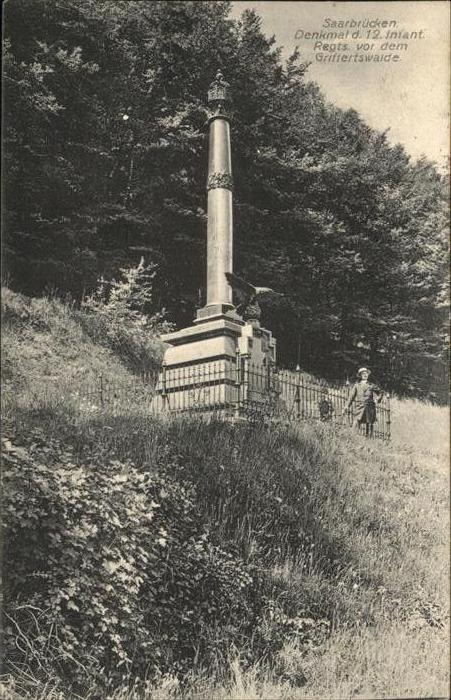 SAARBRueCKEN Saarland Denkmal d. 12. Infant. Griffertswalde