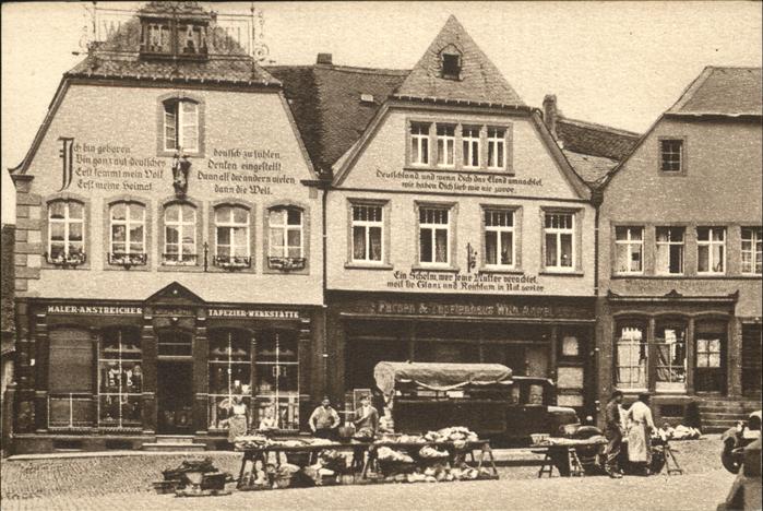 St Wendel Häuser mit Bekenntissprüchen Domplatz