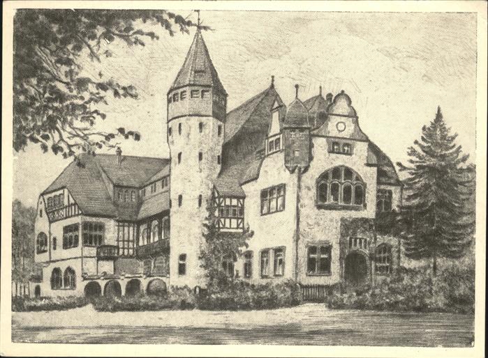 MANNHEIM BW Vereinshaus des Turnvereins Mannheim Kuenstlerkarte  nach Radierung