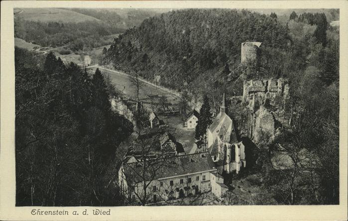 Ehrenstein Wied Fliegeraufnahme Burgruine