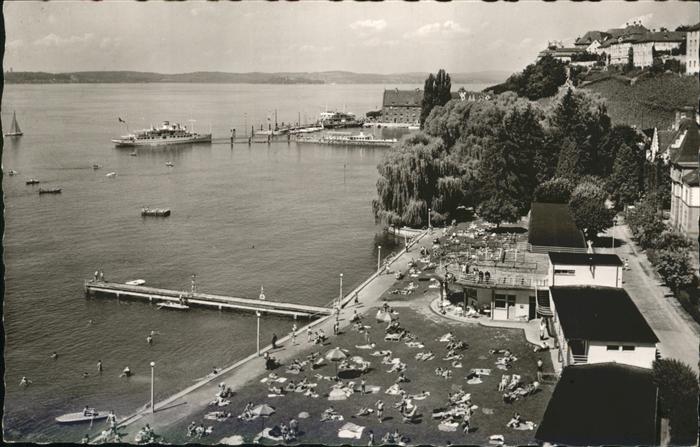 Meersburg Bodensee Strandbad Schiffe