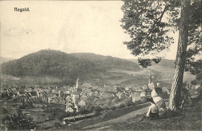 Nagold Frau mit Schirm