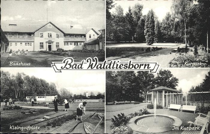 Bad Waldliesborn Badehaus Kurpark Kleingolf