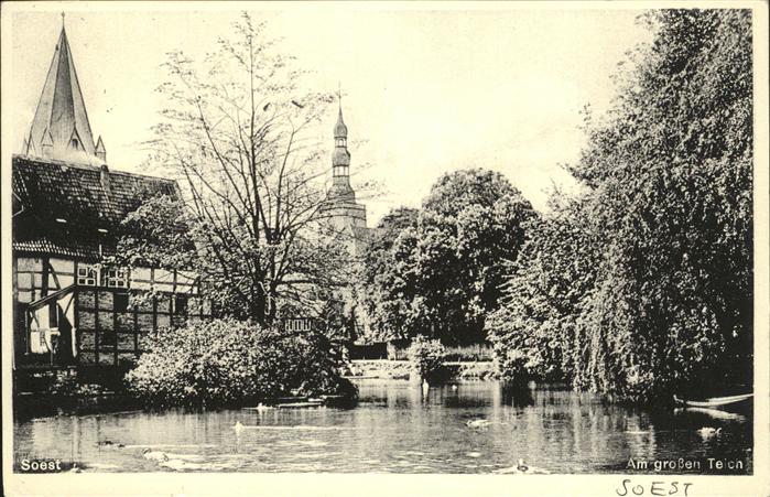 Soest Arnsberg Am grossen Teich _ Kirchen