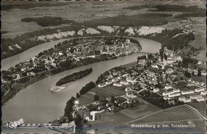 Wasserburg Inn Totalansicht Luftbild
