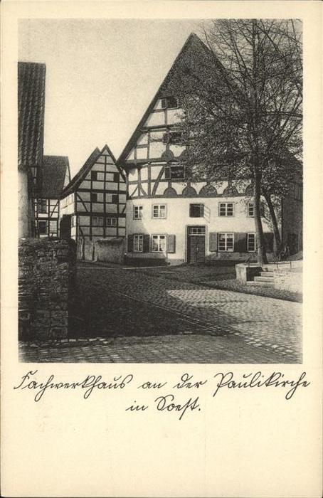 Soest Arnsberg Fachwerkhaus an der Paulikirche