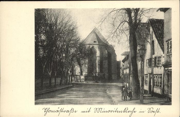 Soest Arnsberg Thomästrasse mit Minoritenkirche