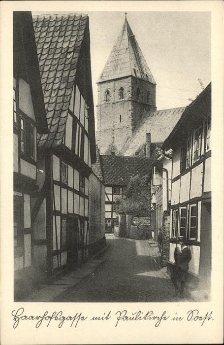 Soest Arnsberg Haarhofsgasse mit Paulikirche
