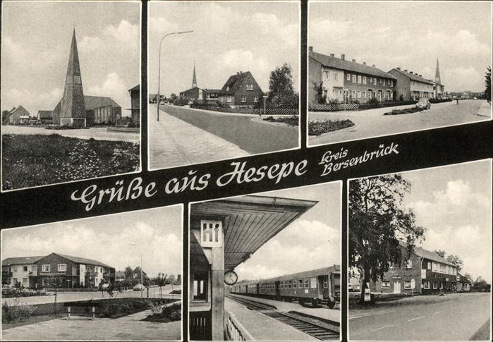Hesepe Bramsche Teilansichten Kirche Bahnhof