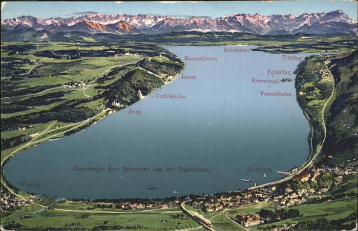 Starnbergersee Panorama vom Starnberger See