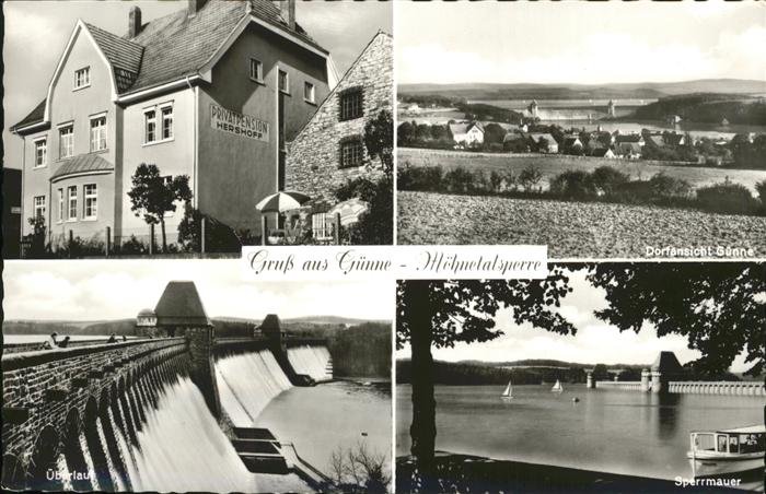 Guenne Dorfansicht Möhnetalsperre Überlauf Spe