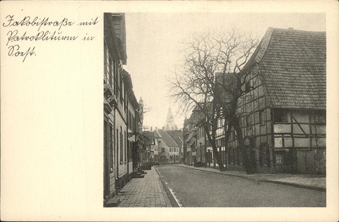 Soest Arnsberg Jakobistrasse mit Patrokliturm