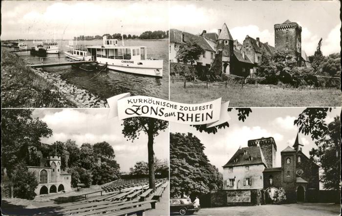 Zons Rhein NRW Schiff Kirche