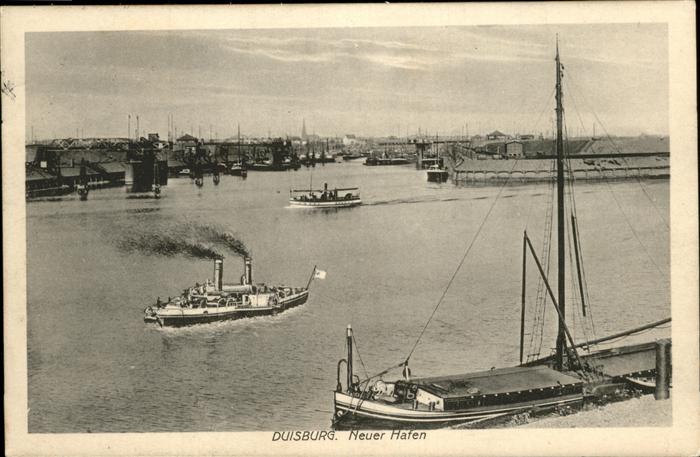 Duisburg Ruhr Hafen Dampfschiff Feldpost