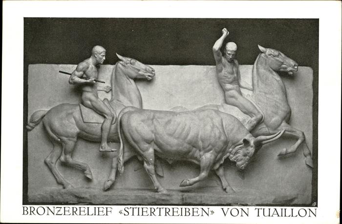Krefeld Bronzerelief Stiertreiben Tuaillon