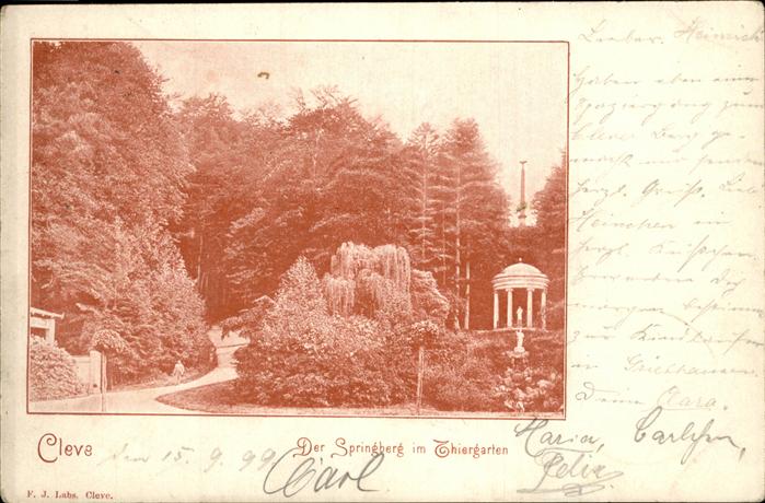Cleve Kleve Springberg Thiergarten