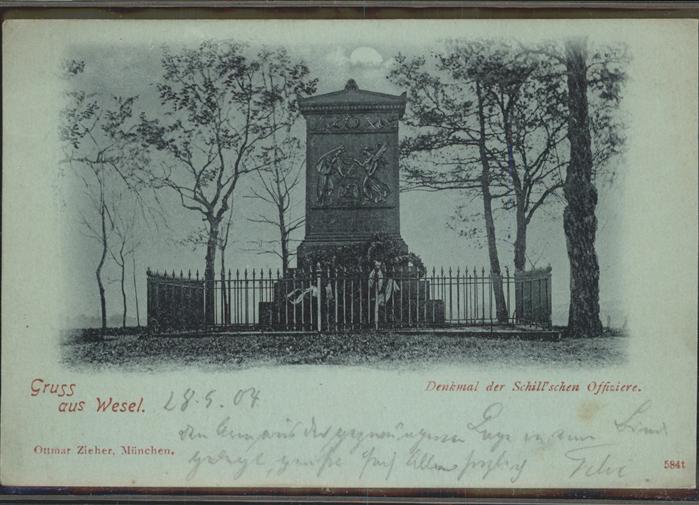 Wesel Rhein Denkmal Schillschen Offiziere