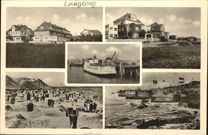 Langeoog Nordseebad Nordseebad Teilansichten Schiff Anleges