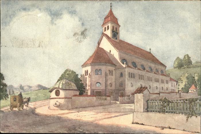 Kempten Allgaeu Klosterkirche Kempten_Süd Künstlerkarte