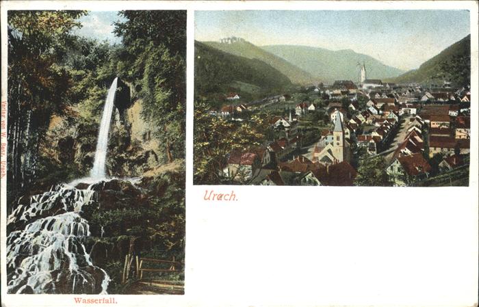 Urach Bad Teilansicht Wasserfall