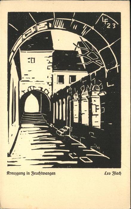 Feuchtwangen Kreuzgang Künstlerkarte Leo Flach