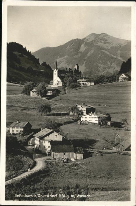 Tiefenbach Oberstdorf Panorama mit Wasach Allgäuer Alpen