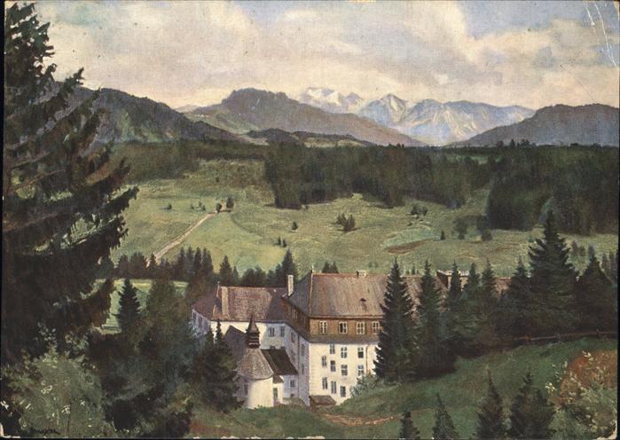 Oy Bad Mittelberg Oberallgaeu Bayern Kinderheilstaette Mittelberg Kuenstlerkarte