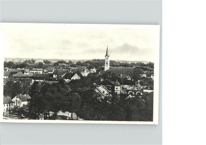 Plattling Isar Bayern Blick über die Stadt