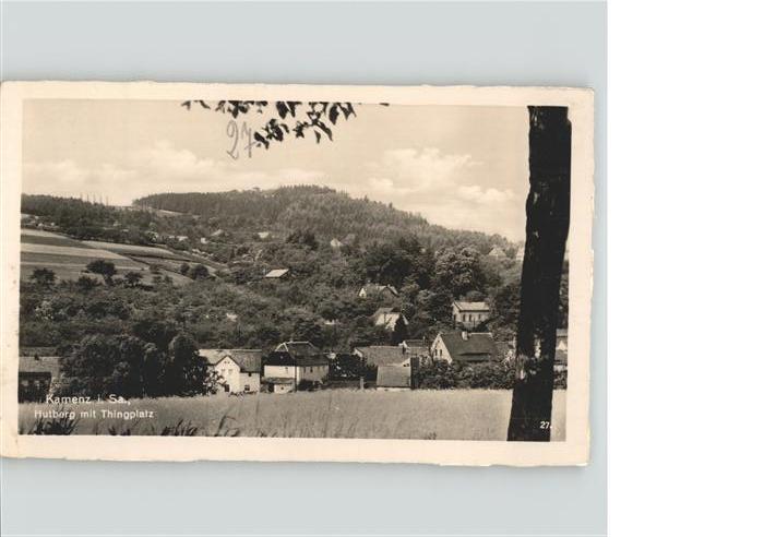 Kamenz Sachsen Teilansicht Hutberg mit Thingplatz