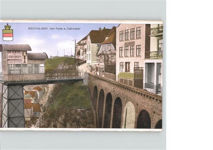 HELGOLAND Insel Schleswig-Holstein Der Falm und Fahrstuhl Aquarium
