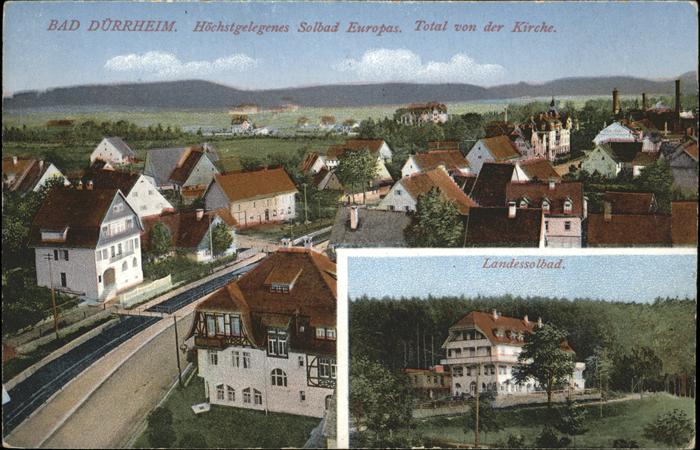 Bad Duerrheim Panorama Blick von der Kirche Landessol