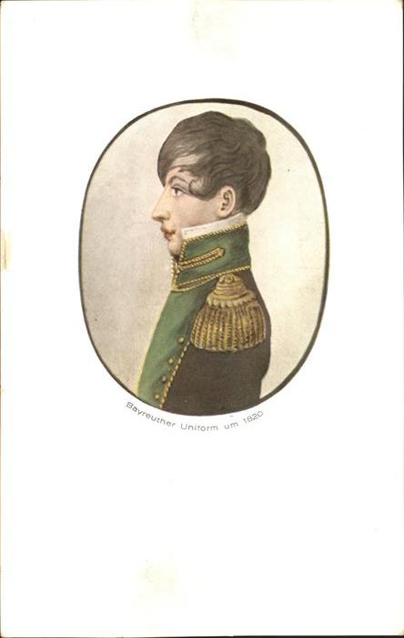 BAYREUTH Bayern Bayreuther Uniform um 1820