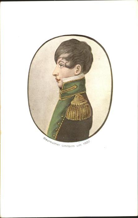 BAYREUTH Bayern Bayreuther Uniform um 1820
