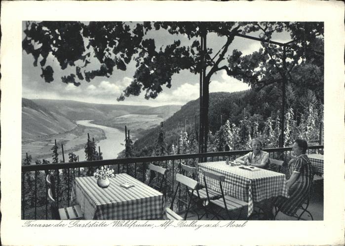 Alf Mosel Gaststätte Waldfrieden Terrasse Moselbl